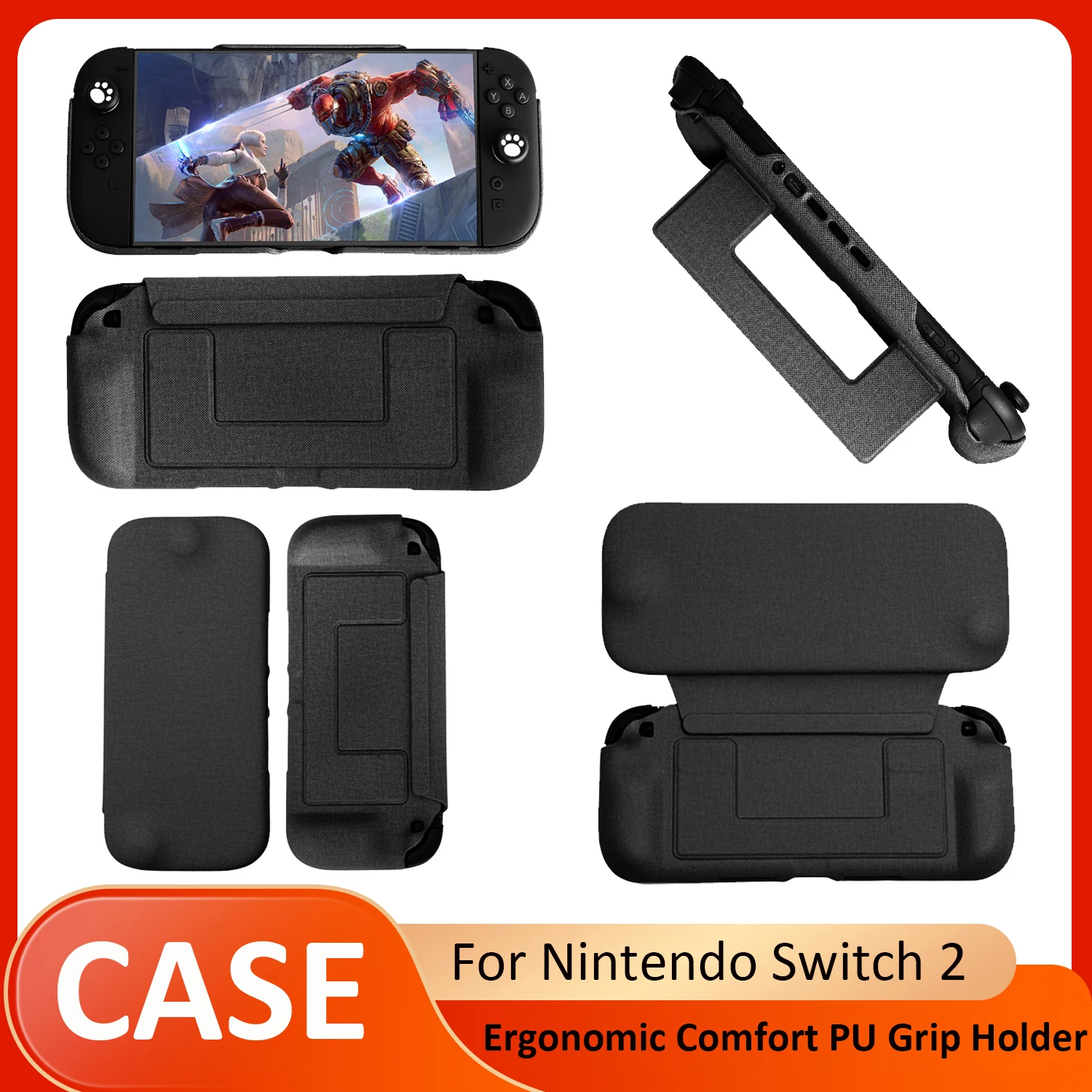 For Nintendo Switch 2 Flap leather Dockable Protective Case Magnetic Foldable Cover Ergonomic Holder Dockable Integrated Cover