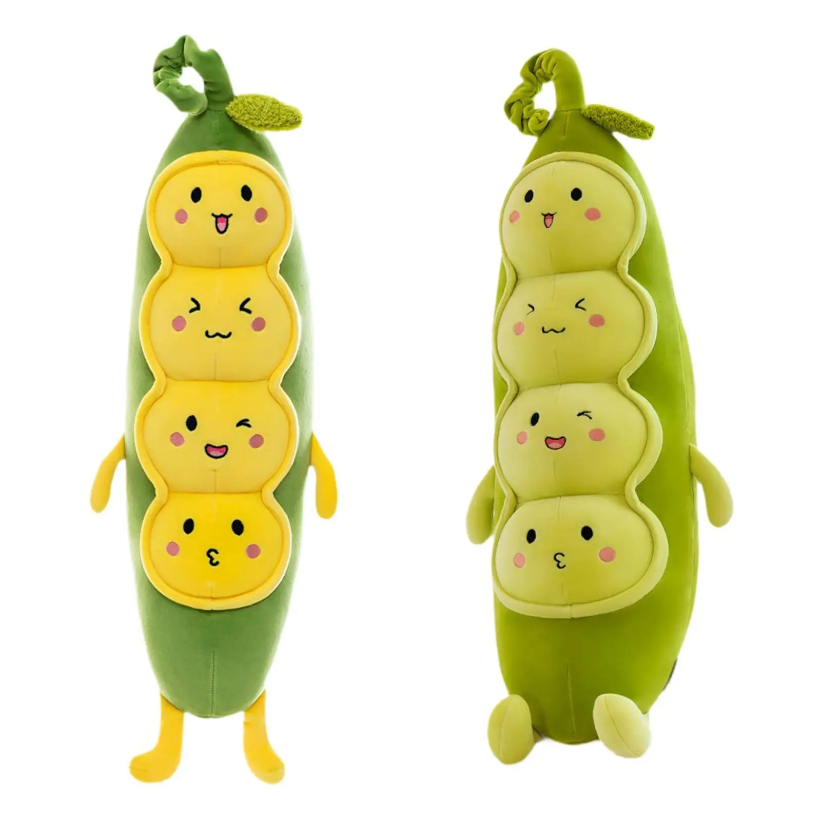 

Soft Pea Stuffed Animal with Long Pillow Design for Boys and Decor