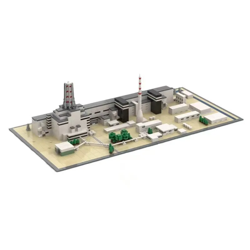 

High-Tech Architecture Series Chernobyl Nuclear Power Plant Building Blocks Desktop Ornament Assembled Toys Kids Birthday Gifts