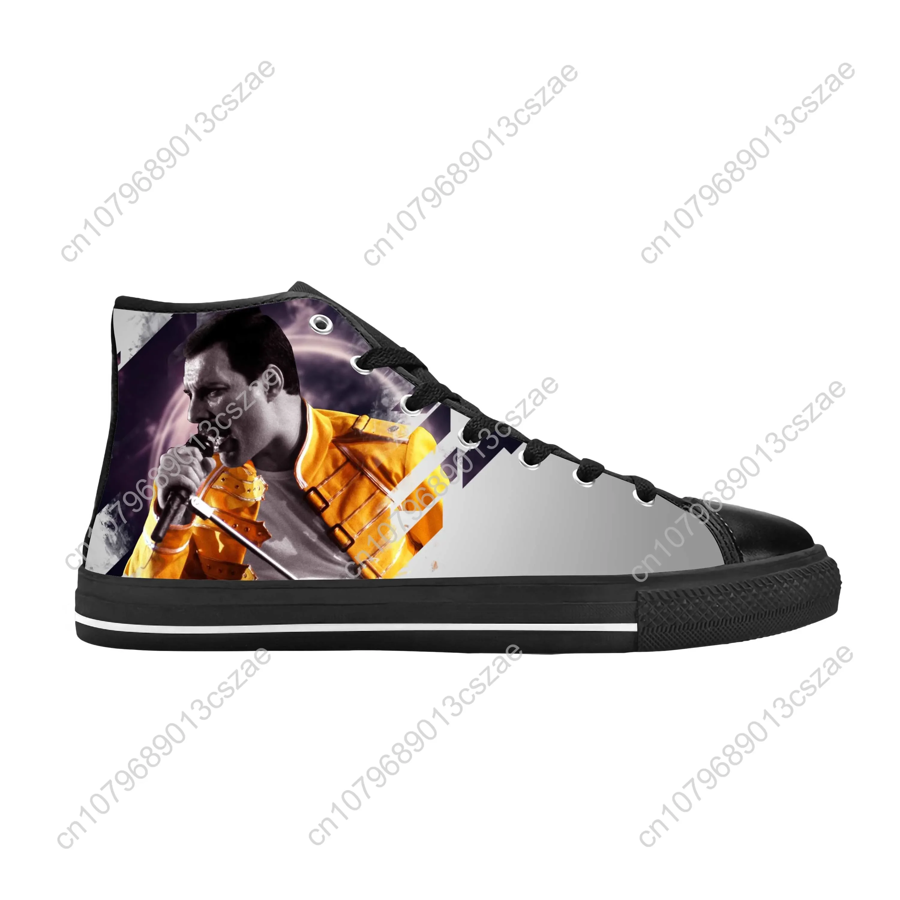 Freddie Mercury-zapatillas de deporte con estampado 3D para hombre y mujer, zapatos informales de tela, transpirables, de alta calidad