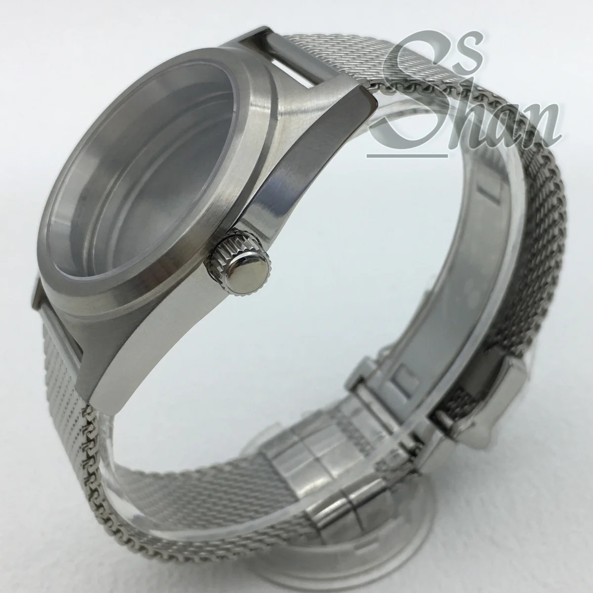 

Мужской браслет из нержавеющей стали с плоским корпусом и сапфировым стеклом, 38 мм, подходит для автоматических механизмов NH35A, NH36, ETA2824, PT5000.