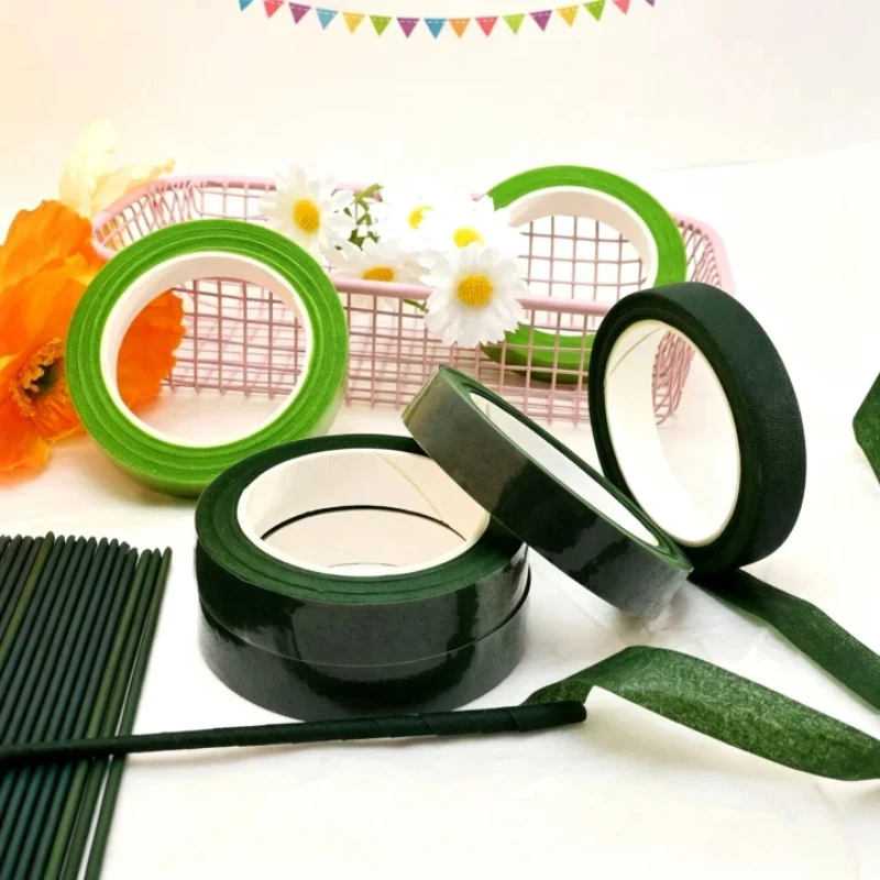 

Green Waterproof Floral Tape Adhesive Florist Tape Flower Arrangements Bouquet Wrapping DIY Crafts Wedding Decorations