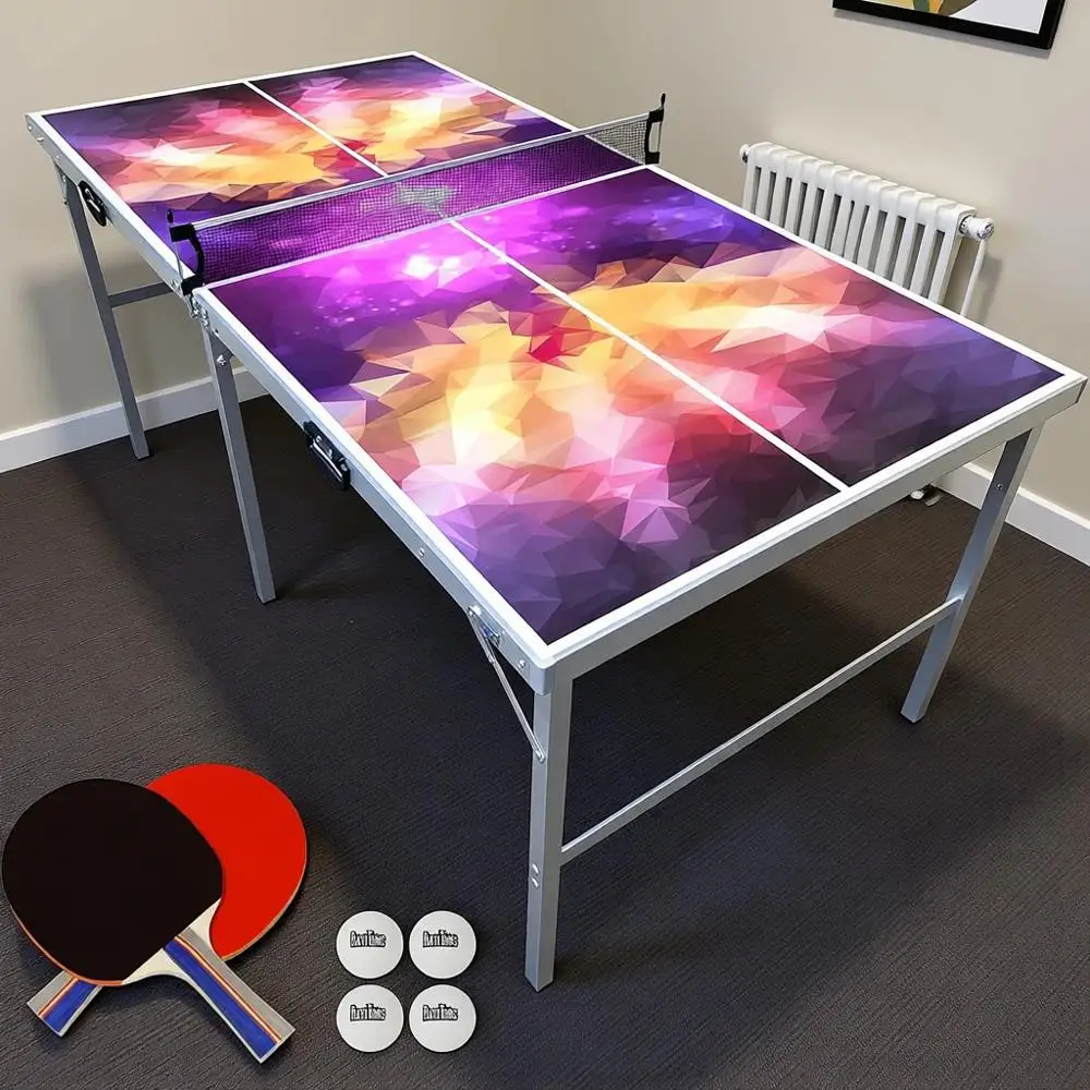 

XMSJPartyLie 6 T X 3 T Ping Pong Tennis | -Size Portable Olding Indoor Outdoor Ping Pong Tennis W/Option