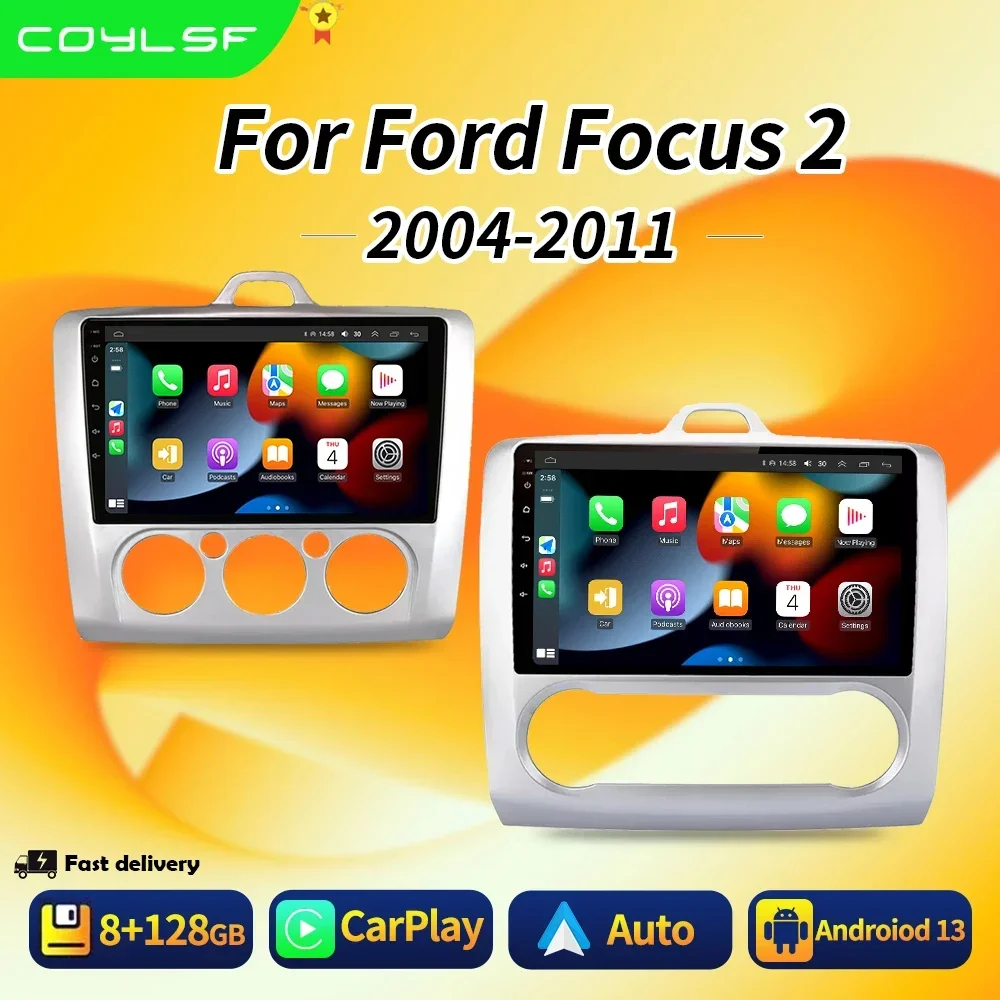 

for Ford Focus 2 3 Mk2 Mk3 2004-2011 4G Car Multimedia GPS 2din autoradio CarPlay Android Auto Radio