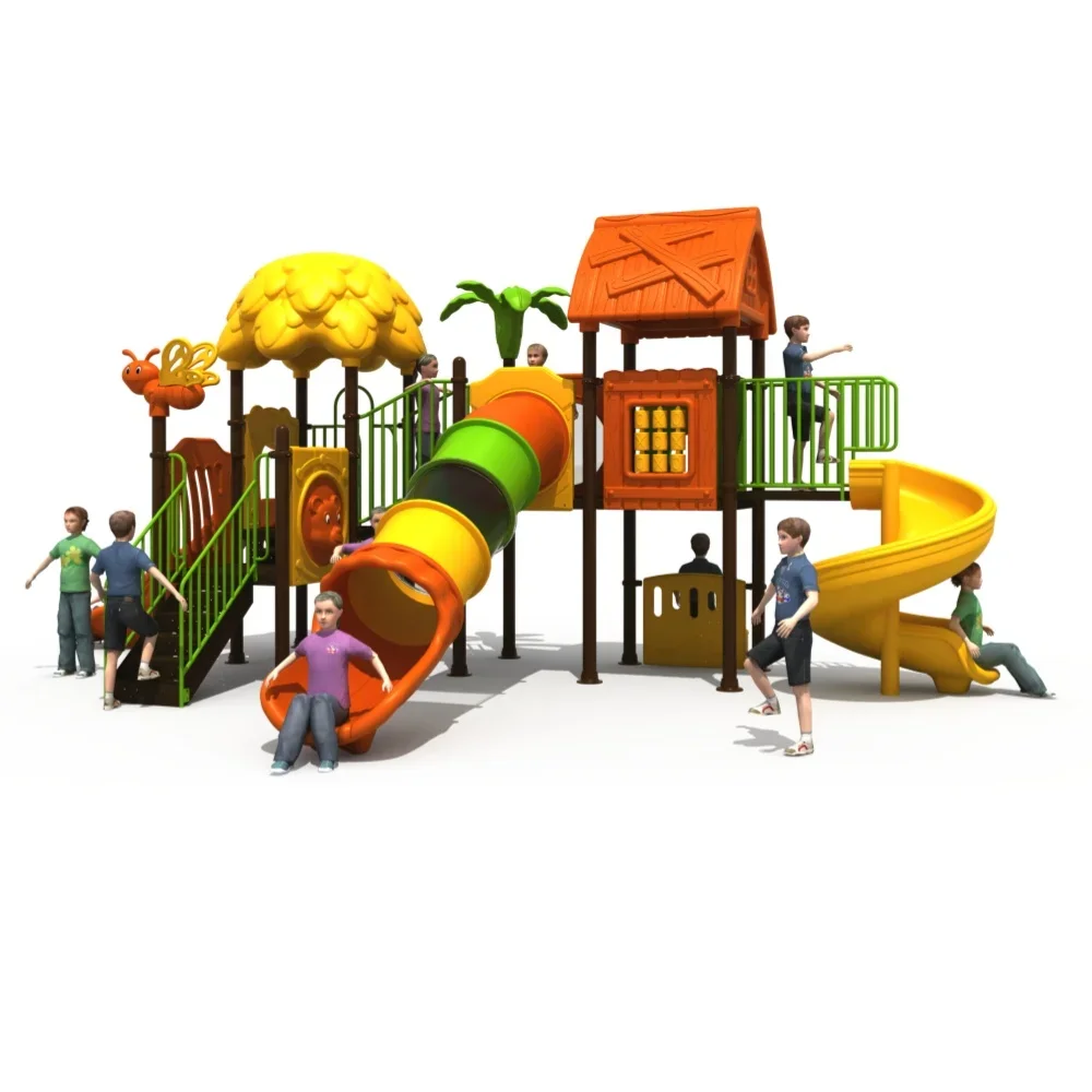 Guangzhou Factory Kids Outdoor Playground Slide And Swing Kindergarten Play Ground Equipment For Outdoor