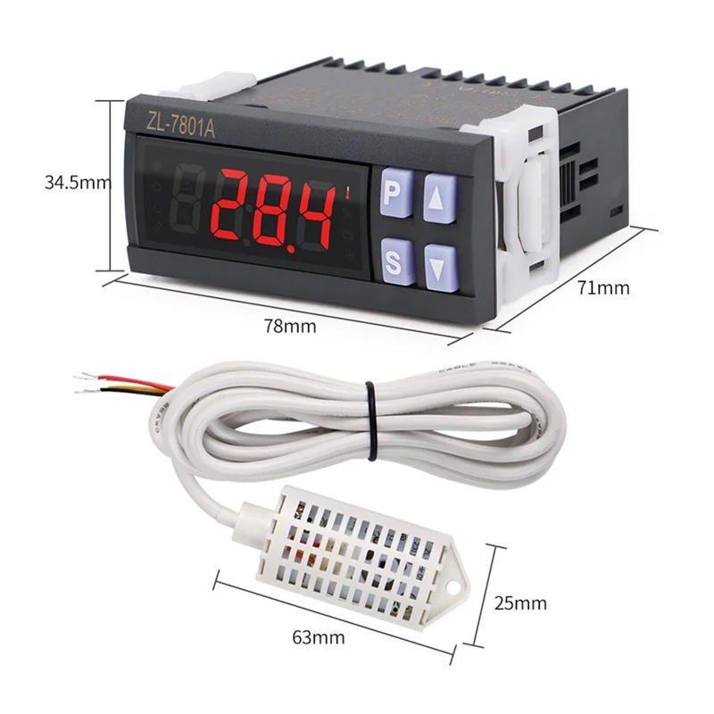 MOPHE-Thermometer Feuchtigkeitsregler Inkubation Automatischer Eierinkubator Temperatur 5,0- 95,0 RH-20,0- 60,0 ℃   Gulator