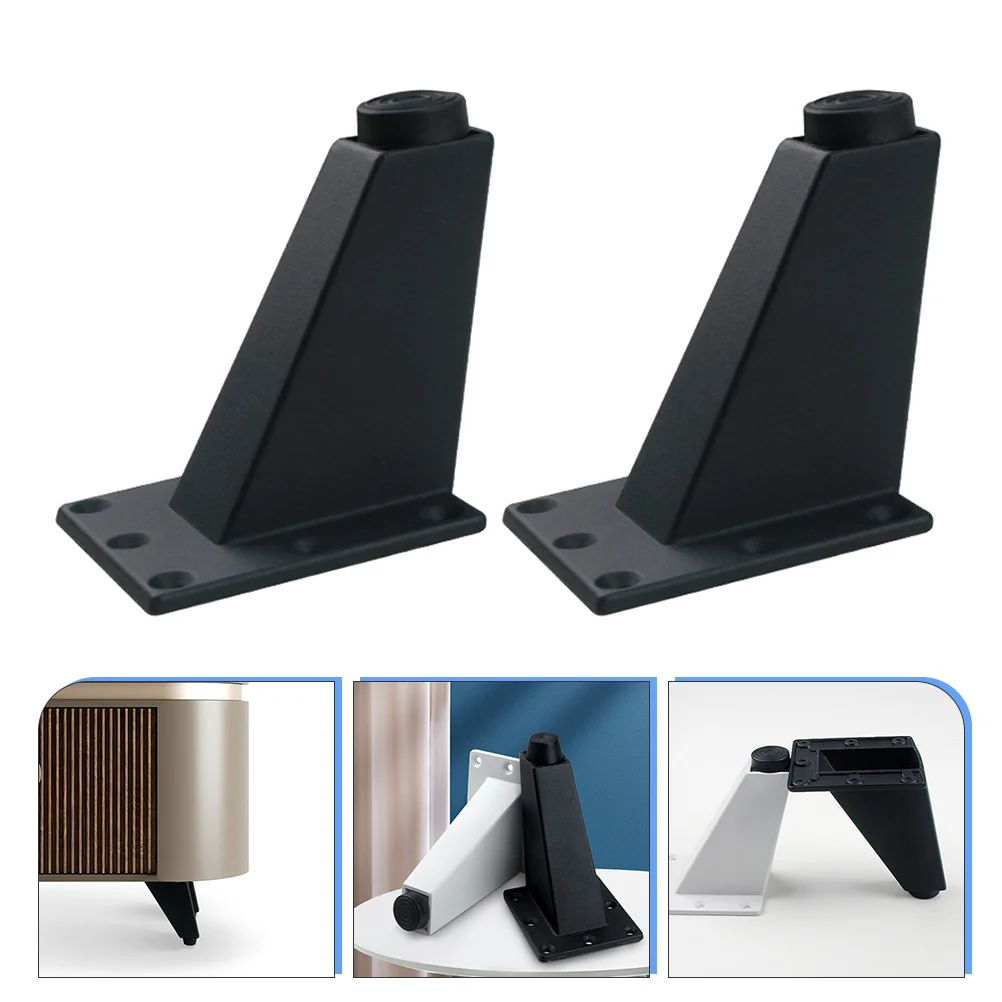 

2 Pcs Support Feet Adjustable Legs Furniture Increase Desk Heightening Aluminum Alloy Multi-purpose Cabinet