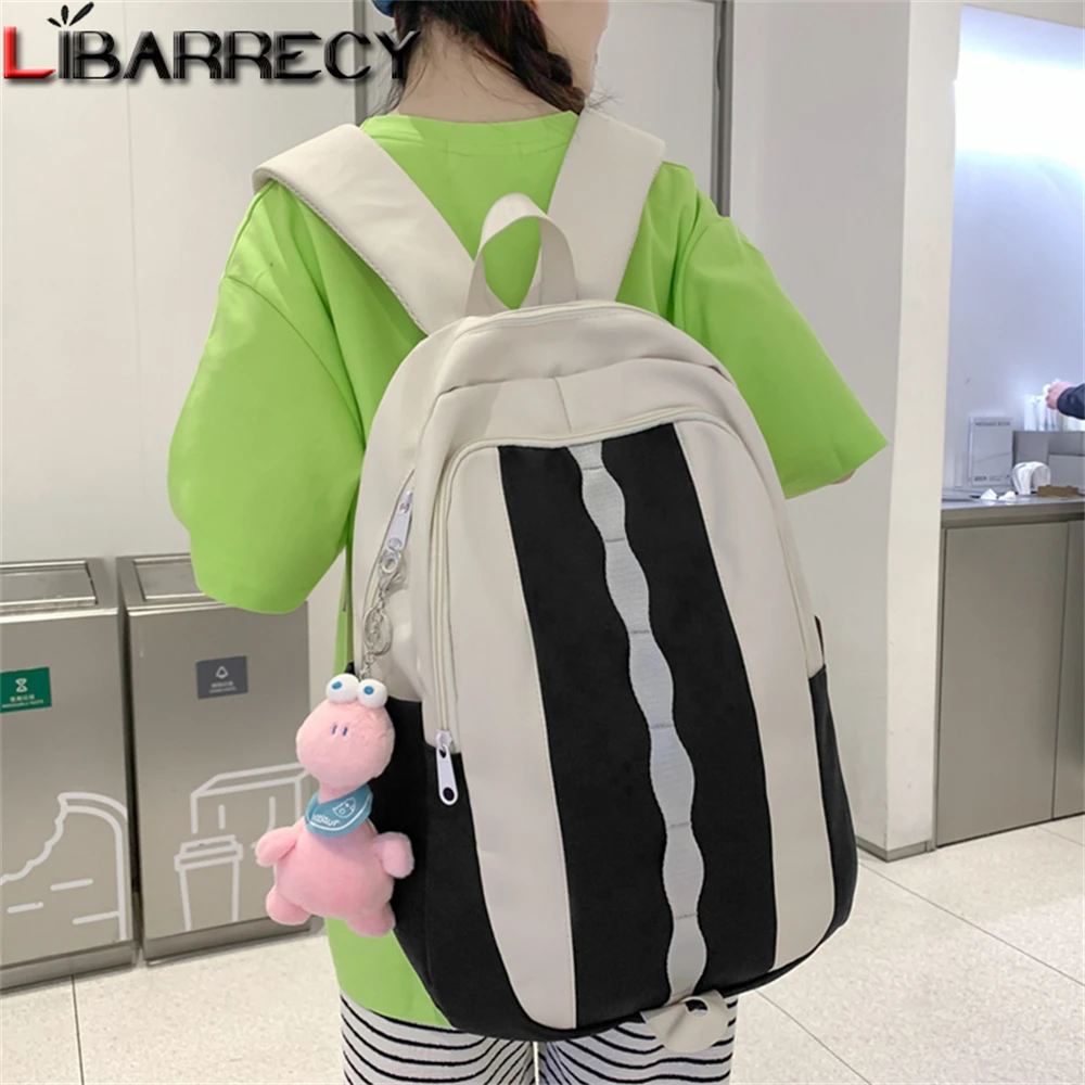 Mochilas de nailon de alta calidad con diseño de retales para mujer, mochila escolar de gran capacidad para estudiantes jóvenes, nuevas bolsas de viaje a la moda para mujer