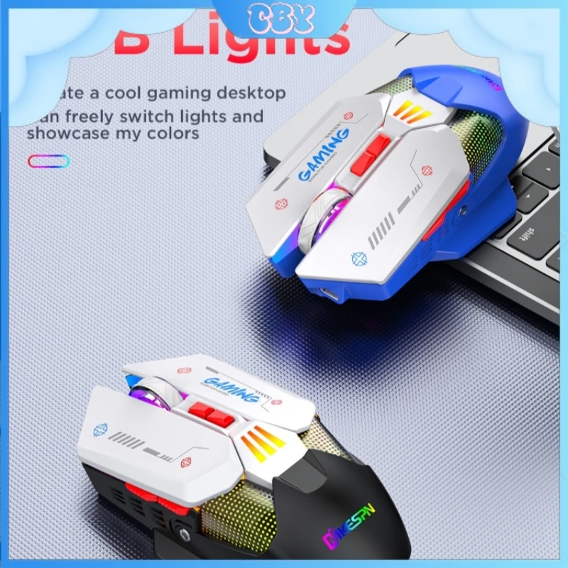 Full-Speed Mechanical Mouse Rgb Light Effect Hd Macro Definition Wireless Wired Dual-Mode Game Lasting Endurance Powerful Skills