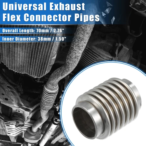 X Autohaux 63x102mm 63x203mm 76x102mm tubo flexible de escape silenciador de coche tubo Flexible de escape junta de escape Universal