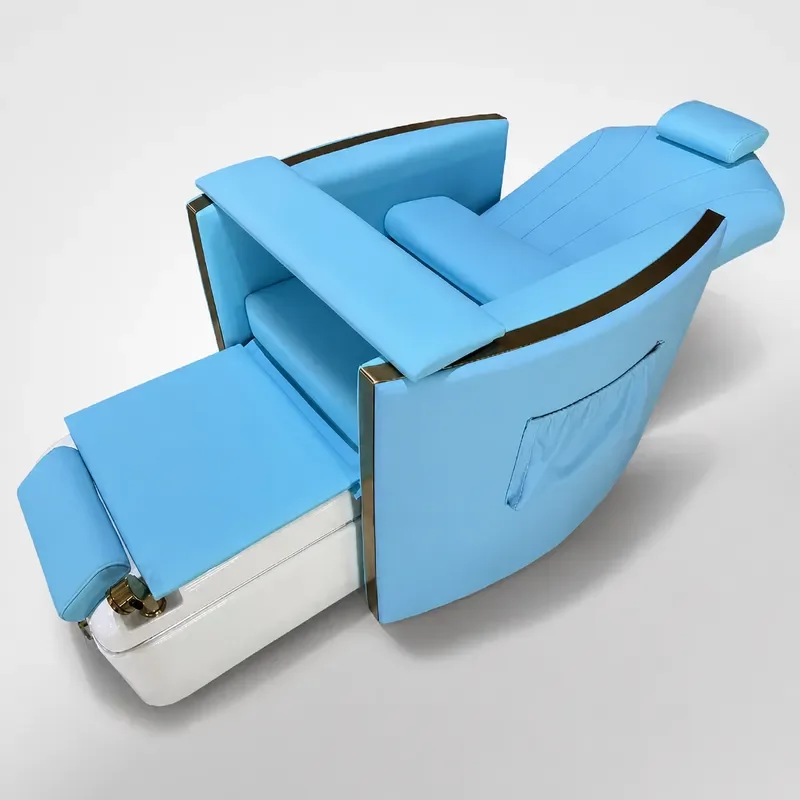 Multifunctional Pedicure Spa Chair with Foot Bath Massage Beauty Nail Art Sofa Eyelash Lying Bed for Health Care
