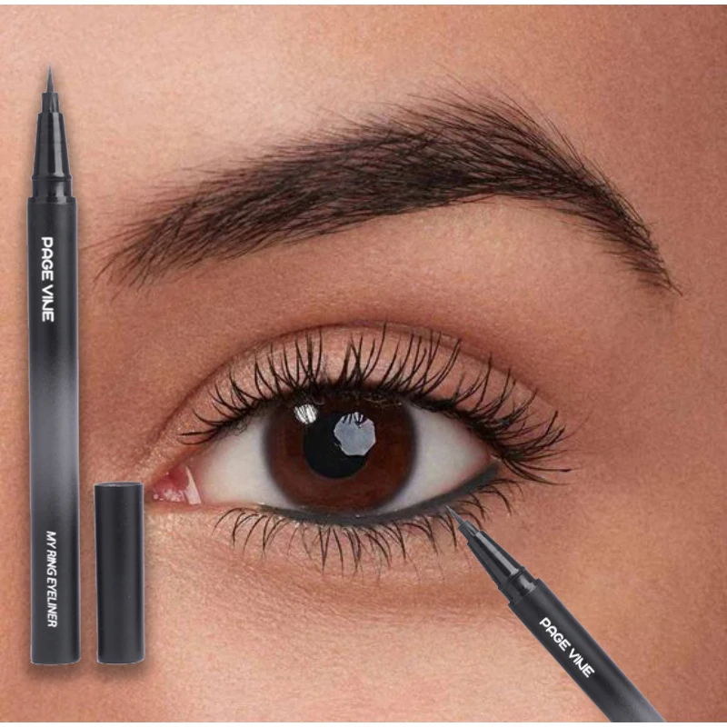 Schnell trocknender flüssiger Eyeliner-Stift, zart, glatt, langlebig, natürlich, wischfest, Eyeliner, schweißfest, superfeiner Eyeliner-Stift
