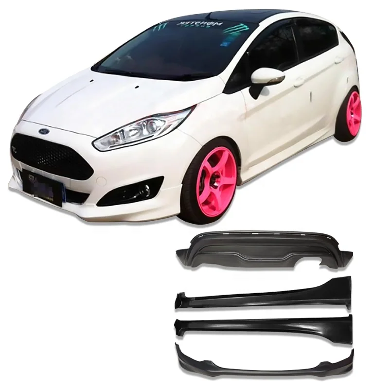 

ST Style Car Body Kits for Ford Fiesta 2013-2015 Car Accessories Whoel Set Car Bumper Lower Lip Rear Diffuser Lip Side Skirts