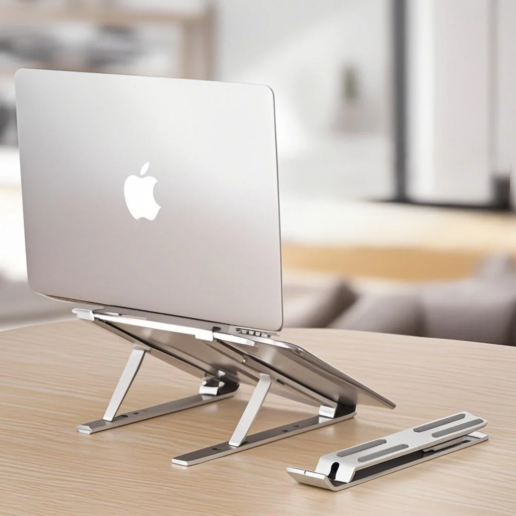 Adjustable Aluminum Laptop  Foldable Portable Bracket Stand Foldable for MacBook/Tablets Pillow Stand for Cooling & Comfort cll