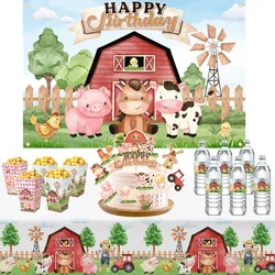 Farm Animals Tableware Party Set for Birthday Party Table Decor Boy Birthday Party Baby Shower Wedding Parties Supplies