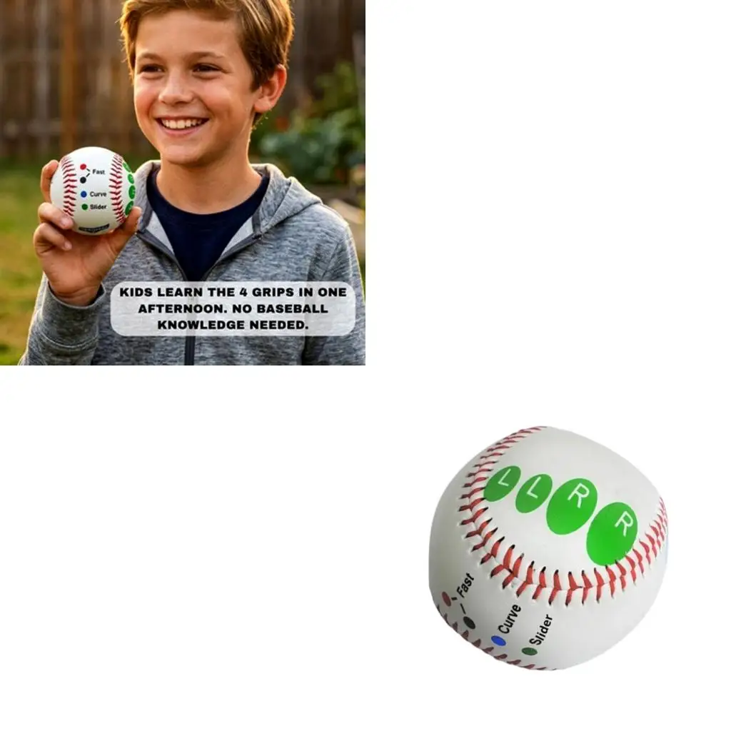 Q39E Soft Grip Training Baseball Right-Handed Pitching Practice Curveball
