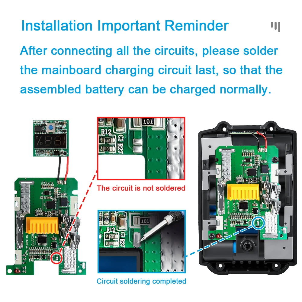 BL1890 9.0Ah Battery Case For Makita 18V DIY 6.0Ah Shell Box With BMS PCB Board Charging Protection can Install 15 batteries