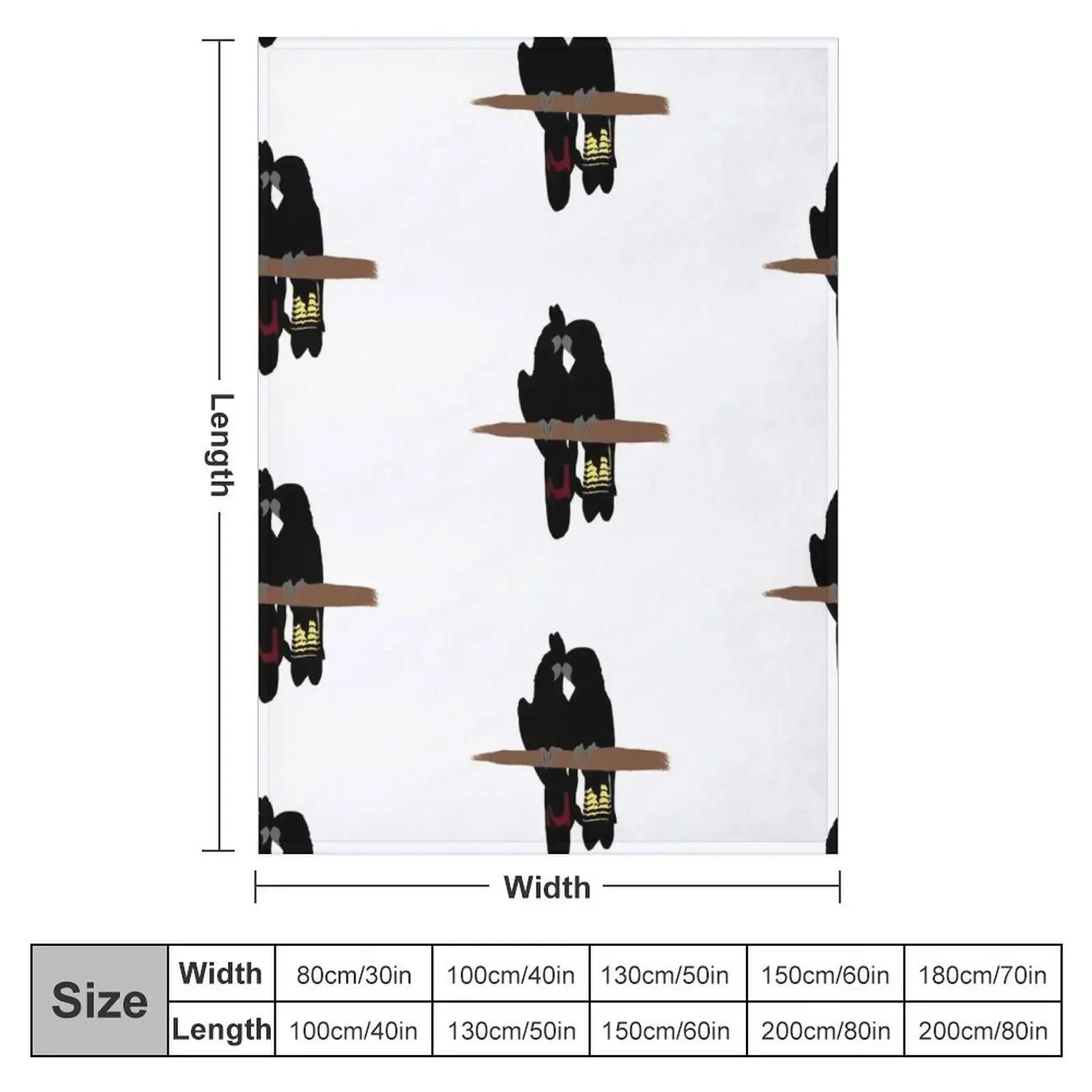 Black Cockatoos Throw Blanket christmas gifts For Sofa Thin Blankets Sofas Of Decoration Hairys Blankets