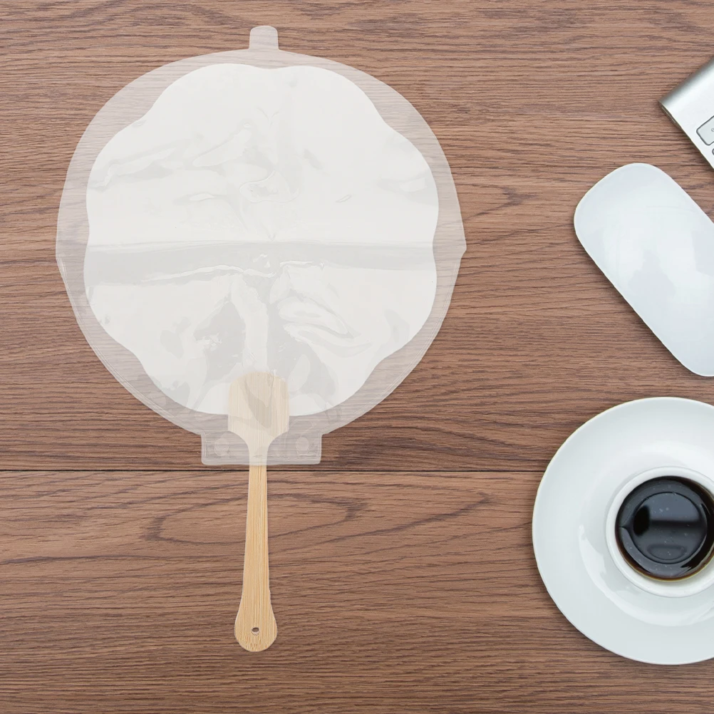 

2pcs Pvc Han Fan Protective Cover Transparent Round Hand Fan Dust Cover Travel Foldable Storage pouch Handheld Fan Pouch