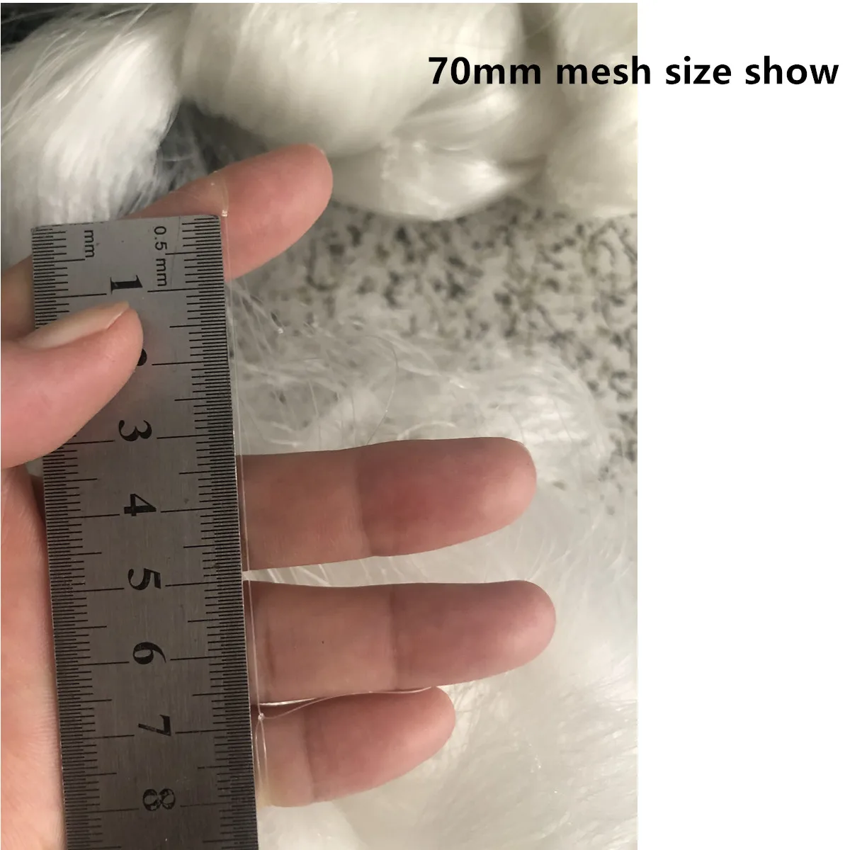 0.25mm Line Semi-Finished Fishing Net 1 layer Network Fishnet Accessorie Rede De Pesca Monofilament Nylon Gillnet Mesh 70mm-85mm