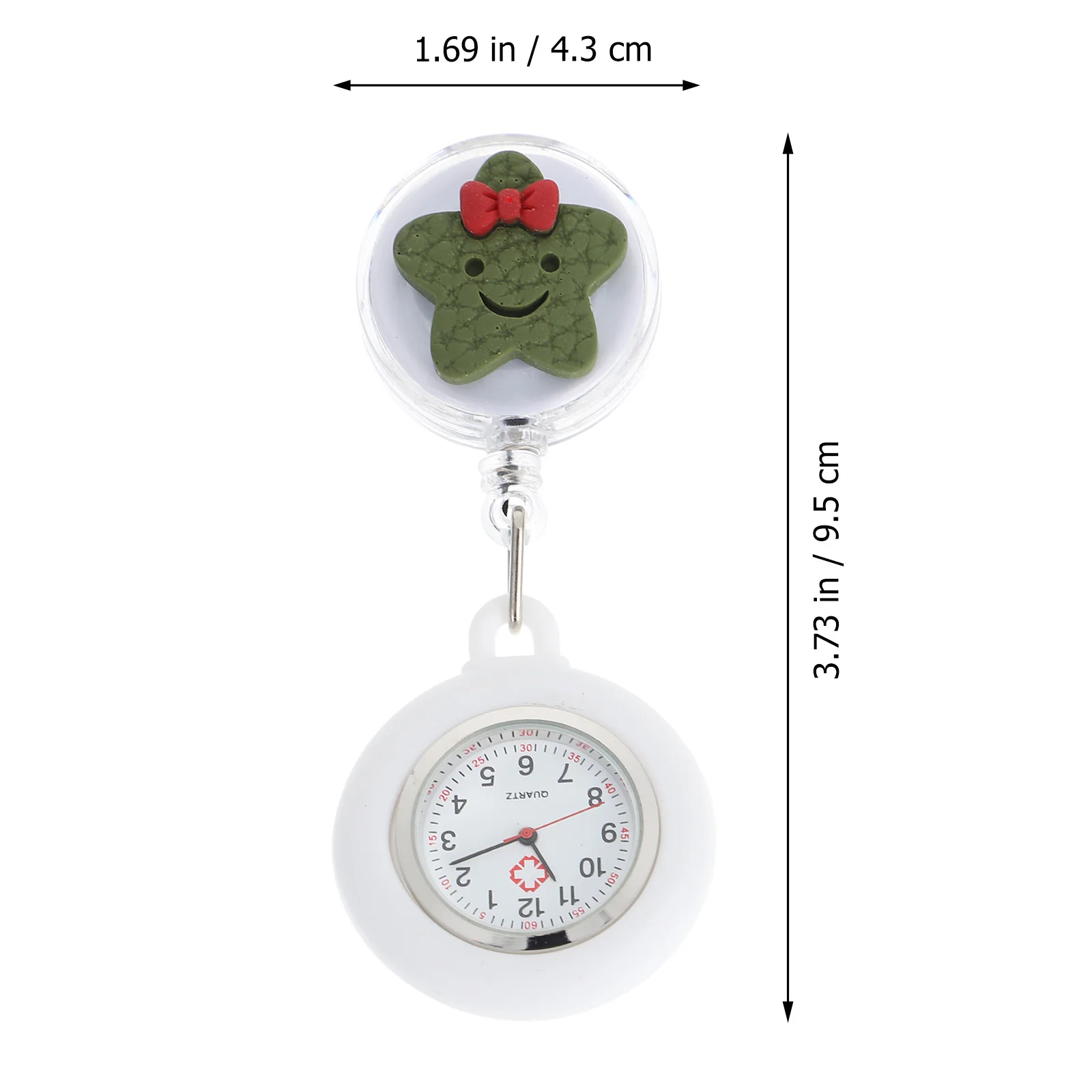 

Silicone Star Pocket Watch Hanging Clip-on Quartz Watches for Nurses Doctors Clip-On Watch Stylish Birthday Gifts