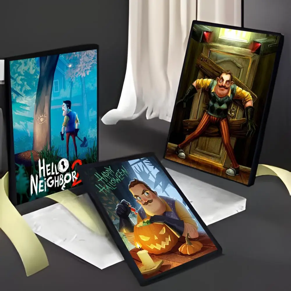 لعبة Hello N-Neighbor أنيمي اللوحة الخط HD مقاوم للماء قماش المشارك الفن: الجمالية جدار ديكور المنزل والبار والمزيد #2