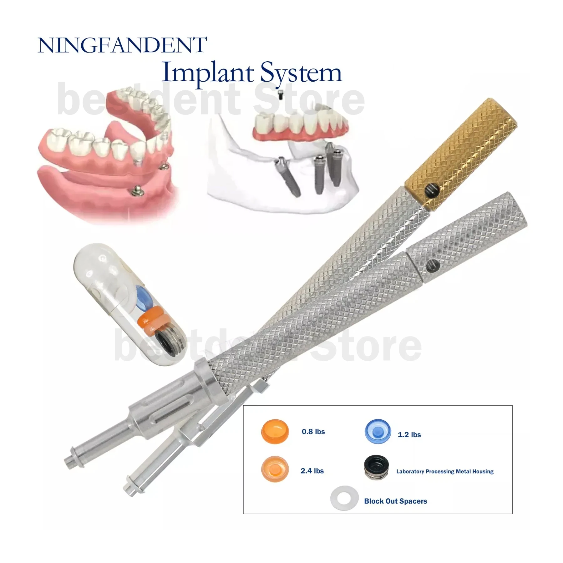 

Dental Universal Implant Abutment Caps Insertion Extraction 3-In-1 Locator Core Tool Retention Caps