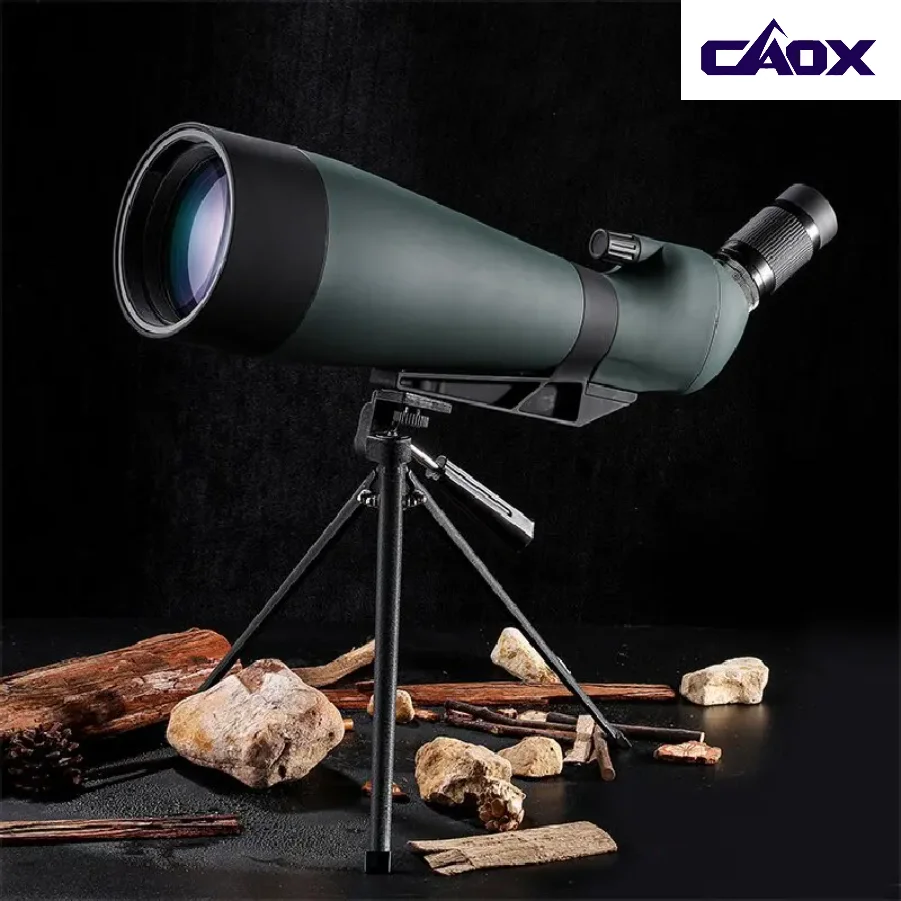 

Монокуляр CAOX 25-75x100 мм с подставкой-триподом, телескоп FMC Porro, бинокль для наблюдения за птицами, спортивный, высокомощный, с большим увеличением