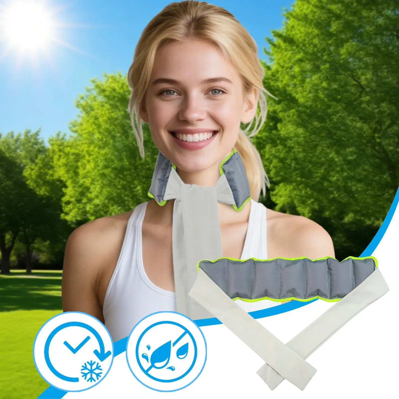 Neck Cooling Towel Cooling Ice Scarf For Neck Headscarf Towel Sweat Wrap For Sports Workout Hiking Travel Pet Home Outdoor Beach