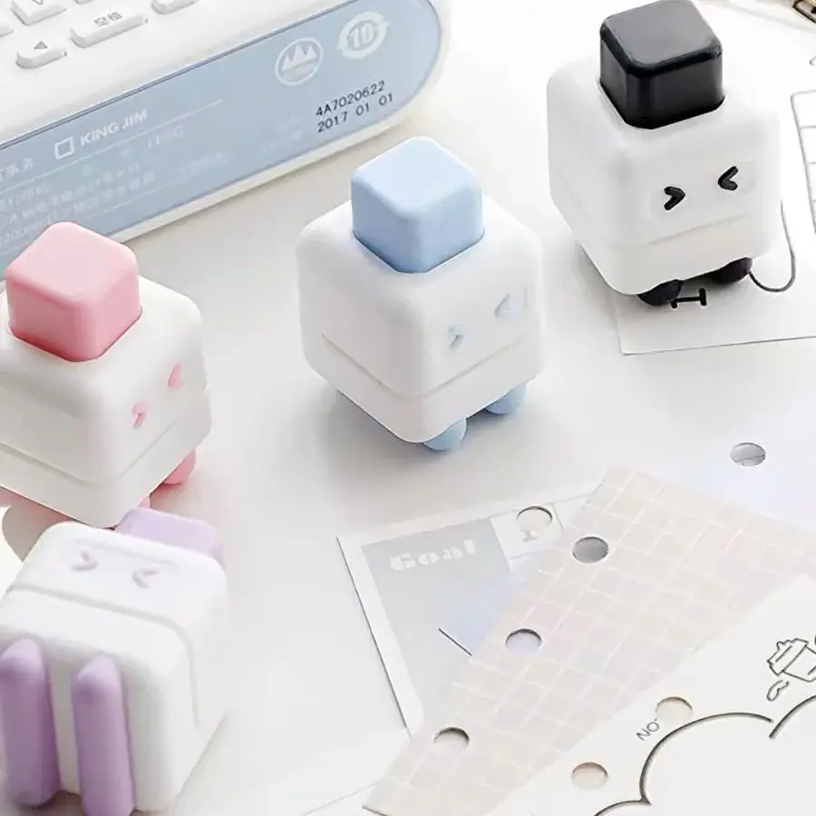 1 шт., 5 мм дырокол с отрывными листами, милый робот-дирокол с одним отверстием, мини-портативный, доступен в пяти цветах.