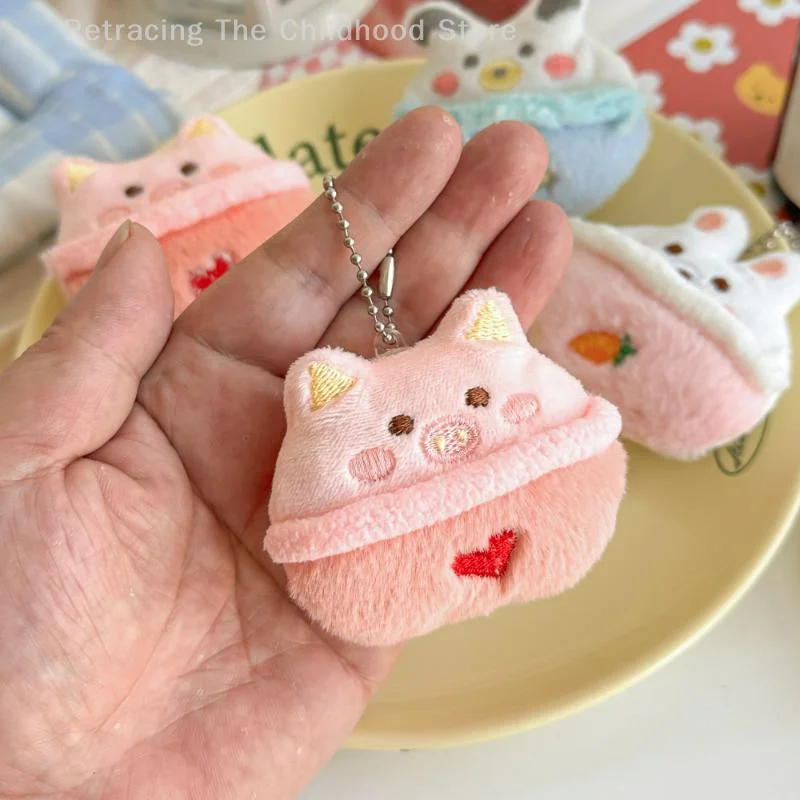 1Pc pluche dier sleutelhanger hanger charmes piepende knuffel rugzak decoratieve hangende sleutelhanger decoratie accessoires