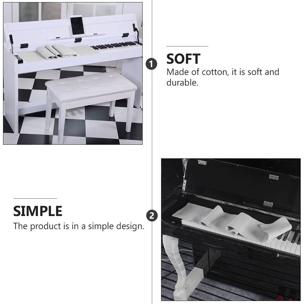 

1pc Piano Keyboard Cloth 88 Keys Cotton Dust Proof Cover For Piano Protective Accessory Waterproof Scratch Resistant