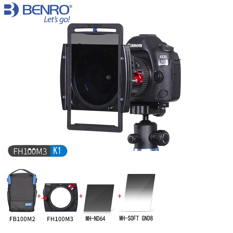 

Benro FH100M3K1 Система 100 мм Комплект фильтров Держатель FH100M3+ND64+SOFT GND8+FB100M2 Комплект сумок