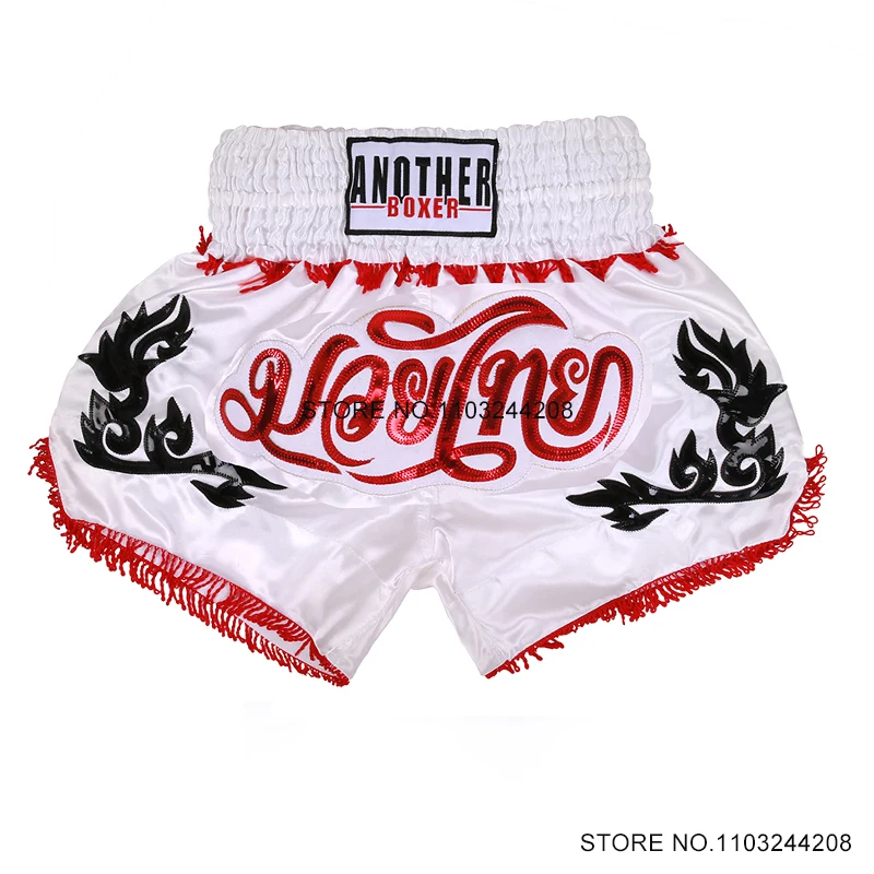 Muay Thai Shorts 2024 Embroidered Boxing Shorts Men Women Child Boy Girl Fighter Boxer Cage Fighting Grappling Kickboxing Pants