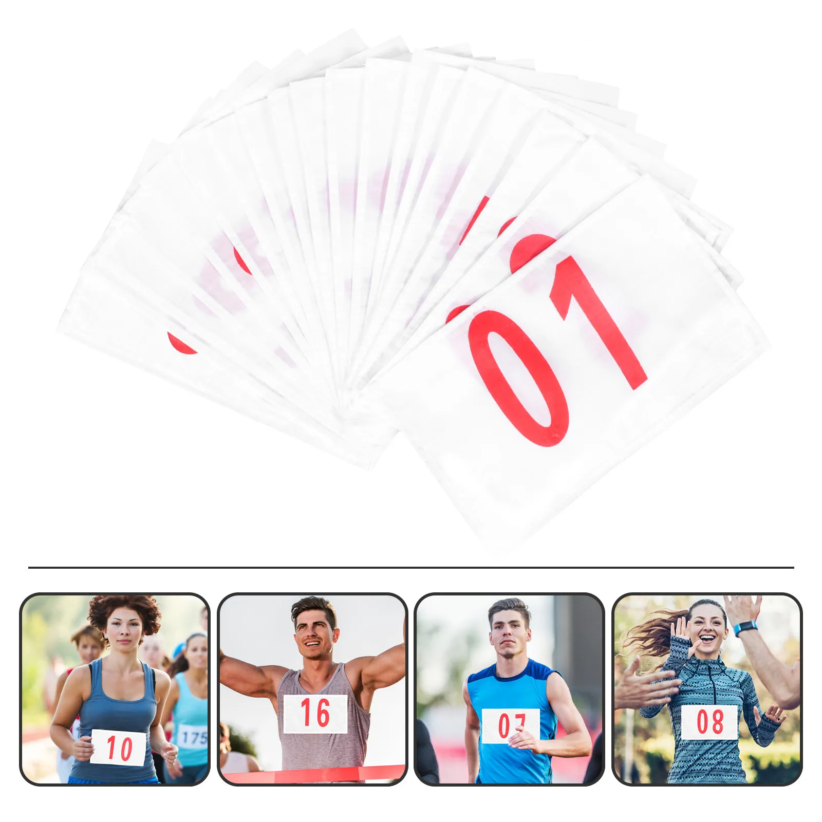

20Pcs Number Bibs Polyester Cotton Running Race Bibs Portable Sports Event Competition Marathon Replacement Cloth