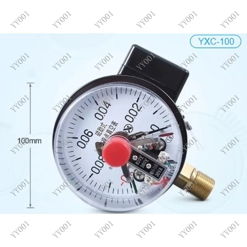 Vacuum Magnetic Assisted Electric Contact Pressure Gauge 0-0.1MPa Mechanical Vacuum Pressure Control Meter