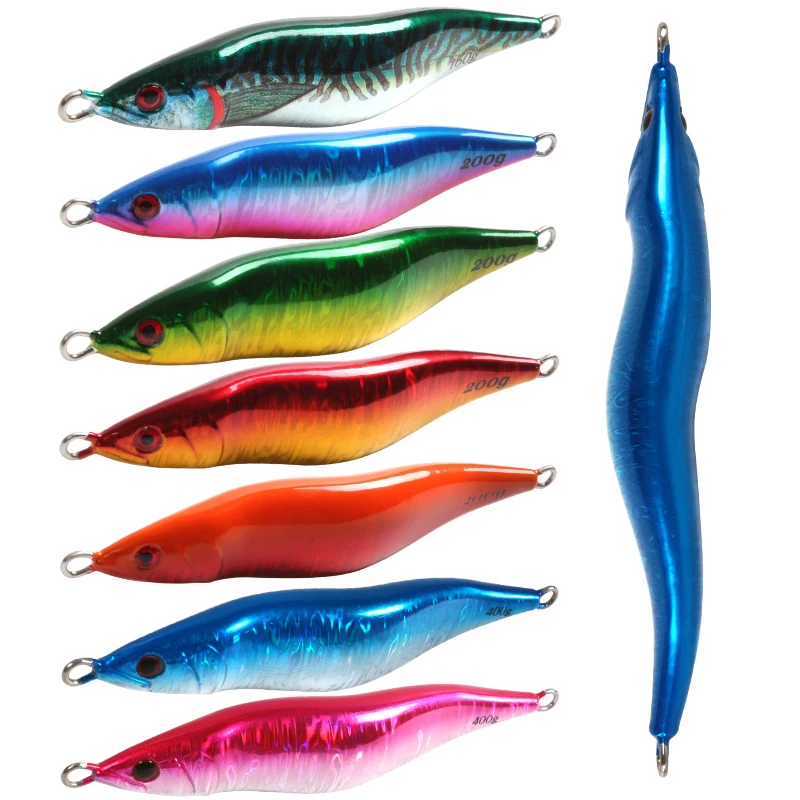TEASER J81 3D Print Laser S Shape 160g 200g 300g 400g Artificial Bait Boat  Fishing Jig Lure Hard Metal Sea Fishing Lure Pesca - AliExpress 18