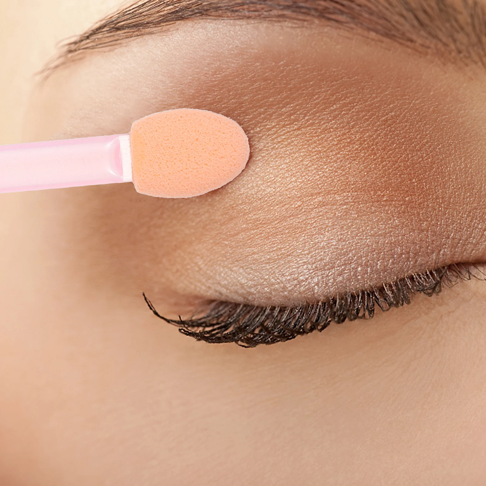 24 Uds. Pinceles de esponja desechables para sombra de ojos, aplicadores de maquillaje de doble punta, herramientas ligeras para sombra de ojos, brillo de labios