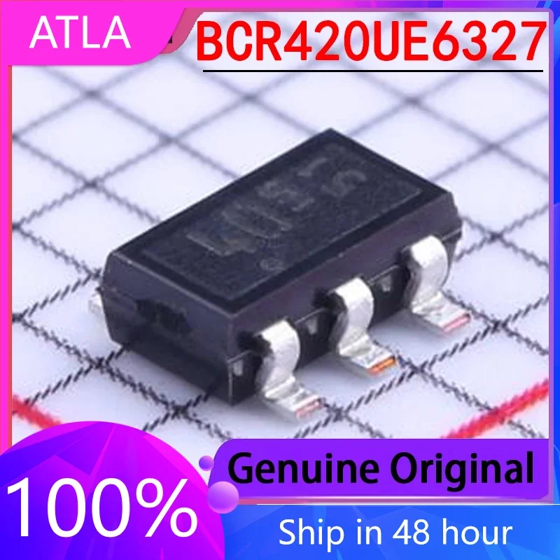 

10PCS New BCR420UE6327 Package SC74-6 Outputs 200mA LED Linear Constant Current Drive