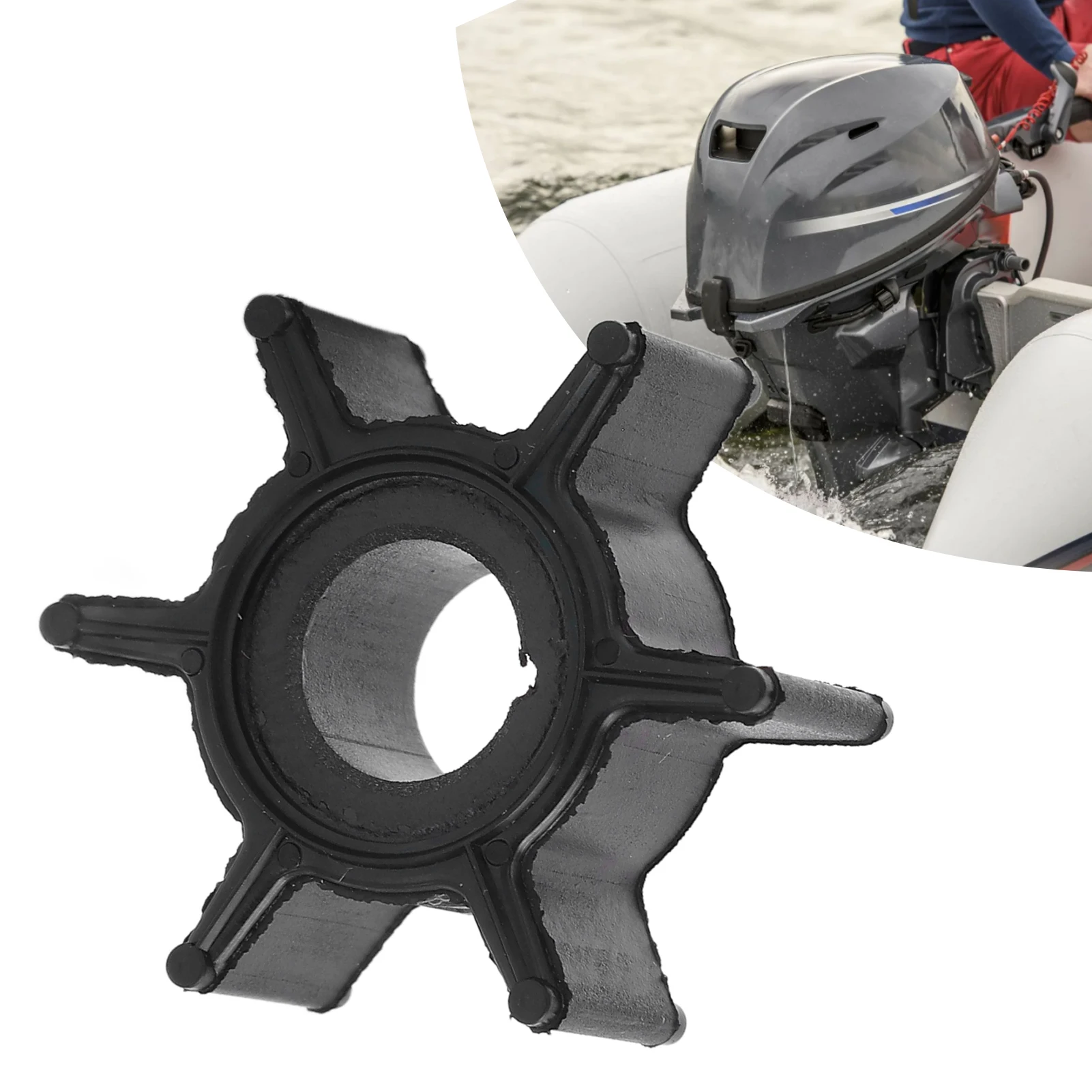 

Boat Outboard Water Pump Impeller 47-16154-3 6 Blades Neoprene Rubber Replacement for Mercury Sierra Tohatsu 2-6HP