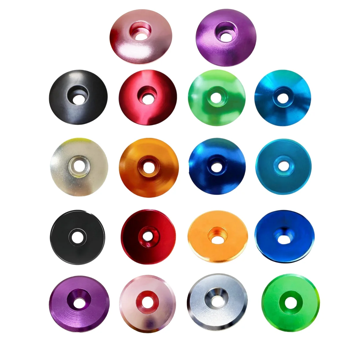 1-1/8 Inch Aluminum Bike Headset Top Cover(Round & Flat),with M6x40mm Bolt,28.6mm Bicycle Stem Top Cap,  , Cycling Repair Parts