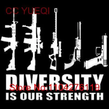 Diversity Is Our Strength Multiple Gun T Shirt long or short sleeves