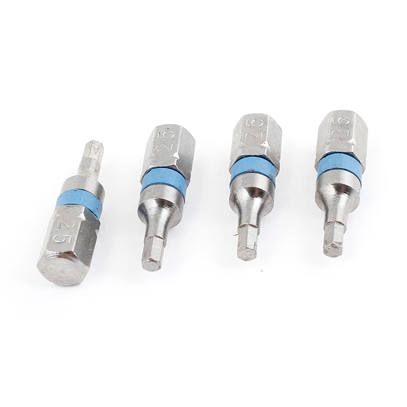 4pcs H2.5 Hex Head Screwdriver Bit Magnetic 2.5mm Drive Bit Socket Hex Bits Adapter Wrench Spanner Screwdriver Hand Tools