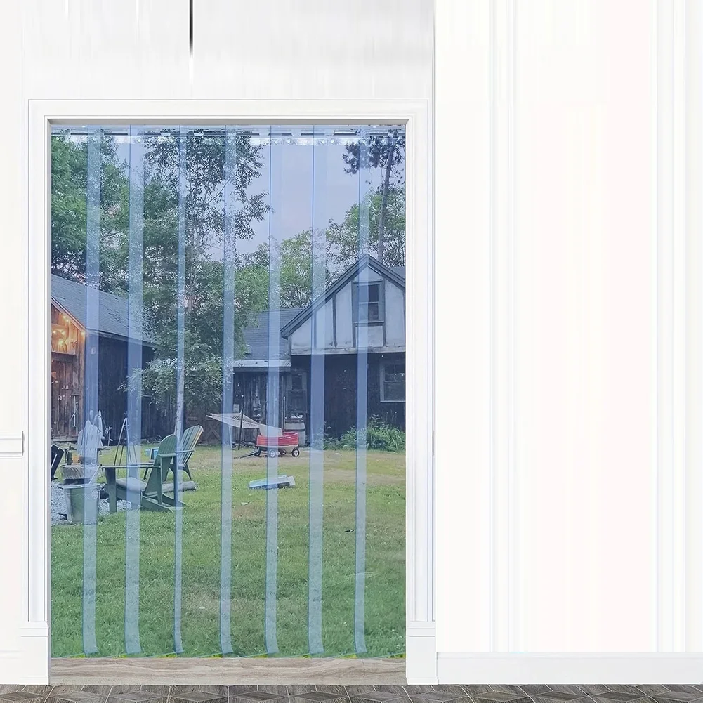 1.95/2/2.1M Air Conditioning Door Curtain Soft PVC Transparent Dustproof Windproof Partition Curtain For Commercial Spaces