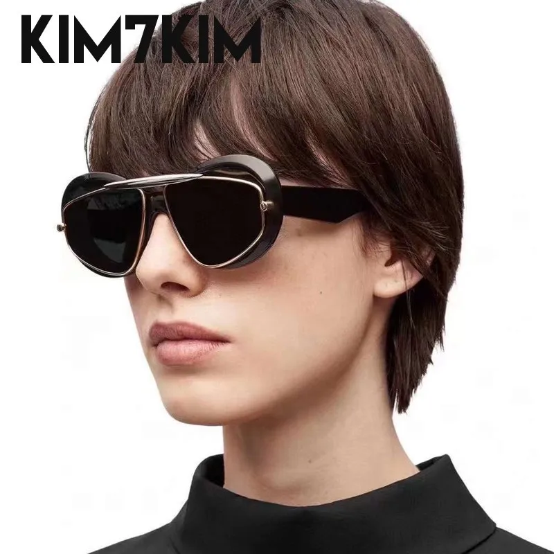 Y2k Punk Cateye Sunglasses Women Retro Fashion Metal Frame Sun Glasses Men 2025 Luxury Brand Summer Outdoor Eyewea Goggle UV400