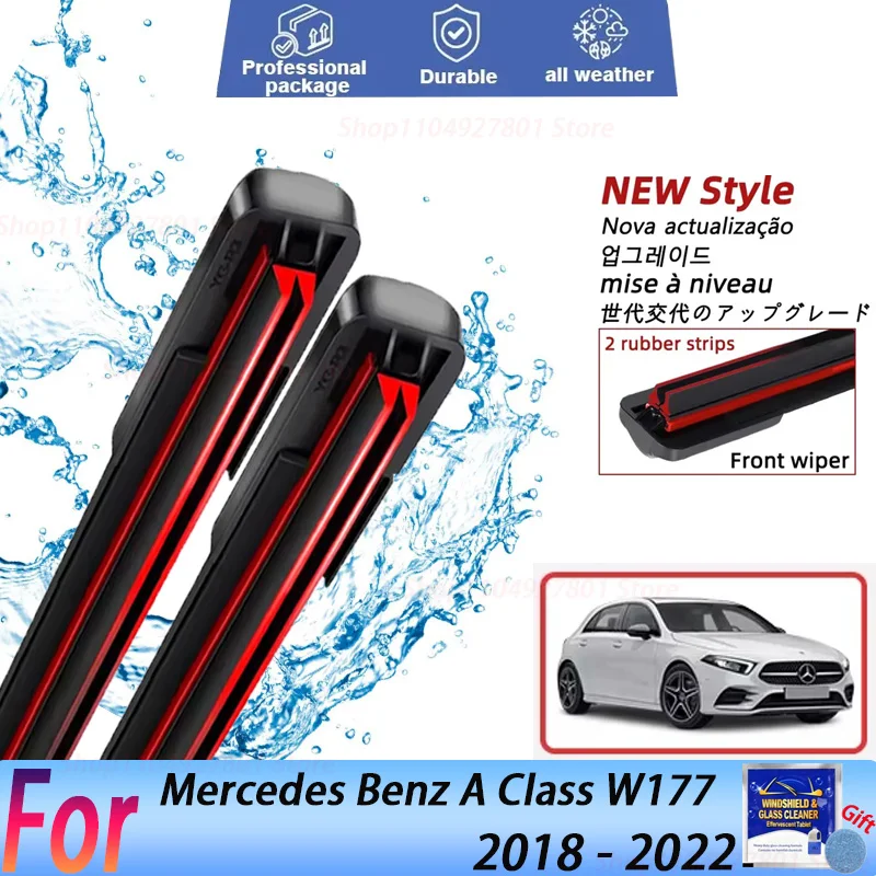 

Front Wiper Blade For Mercedes Benz A Class W177 2018 - 2022 Windscreen Windshield Accessories A180 A200 A220 A250 180 2019