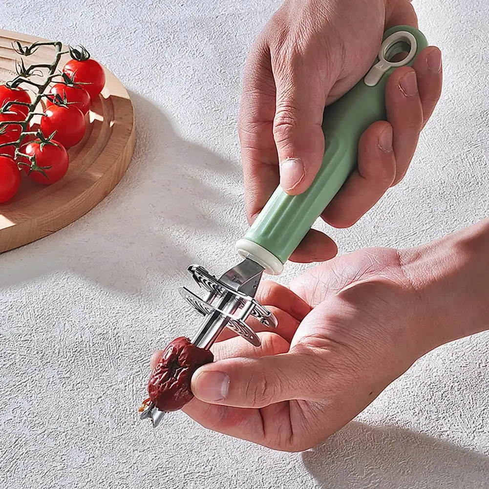 Vegetable Corer Tool Bell Pepper Corer Device Adjustable Stainless Steel Fruit Corer Vegetable Deseeder Tool 2-in-1 for Quick