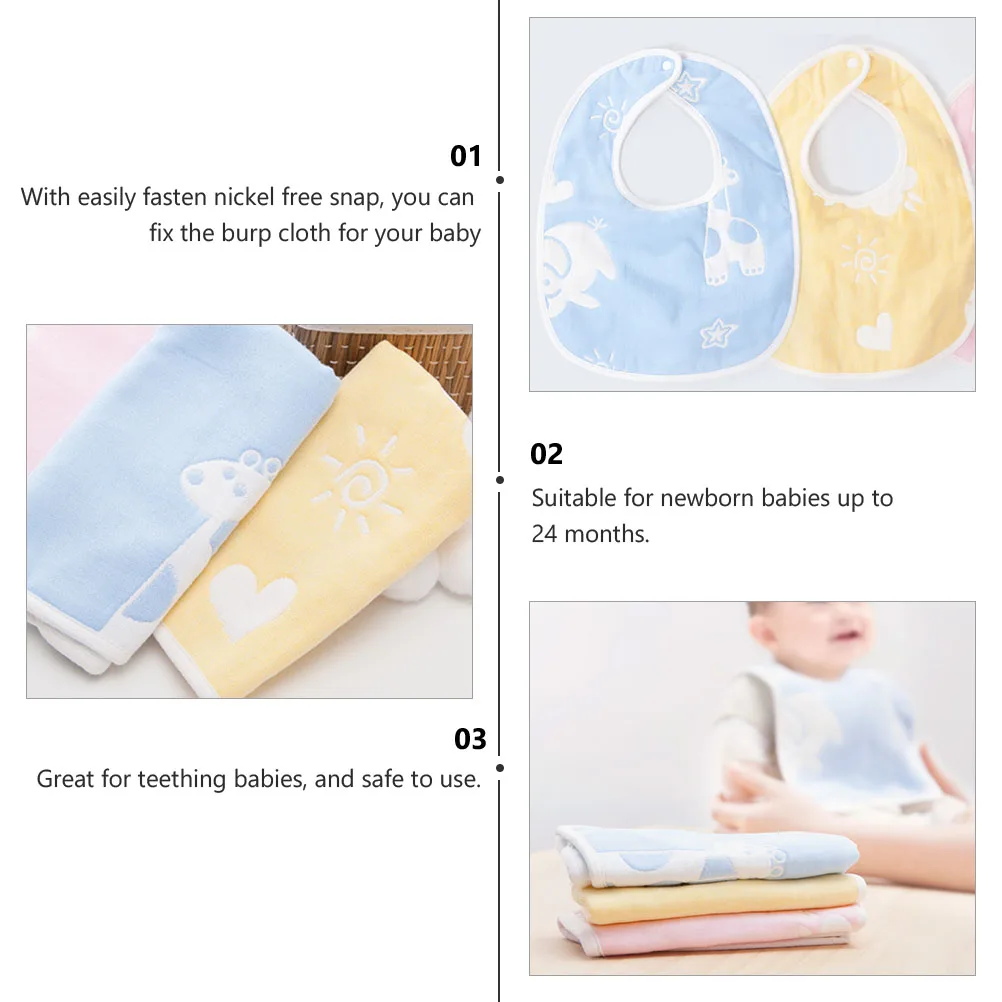 

3Pcs Baby Drool Bibs Organic Cotton Absorbent Bandana Teething Bibs Unisex Baby Bandana for Boys Or Girls Bib for Boys Or Girls
