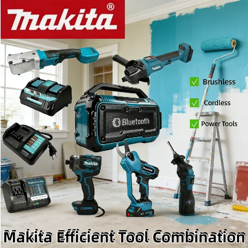 set-di-utensili-makita-per-taglio-a-pistola-smerigliatrice-e-pistola-a-burro-senza-spazzole-20v-con-vari-accessori-per-il-caricabatterie