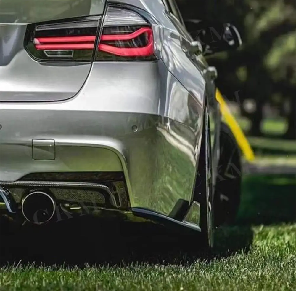 

Задний бампер из углеродного волокна, спойлер, боковые фартуки для BMW 3 серии F30 M Sport 2012-2017, задние сплиттеры, клапаны для губ
